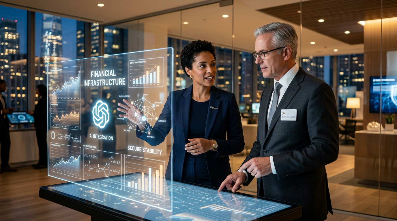 A professional boardroom setting representing corporate governance and financial stability in the AI industry.