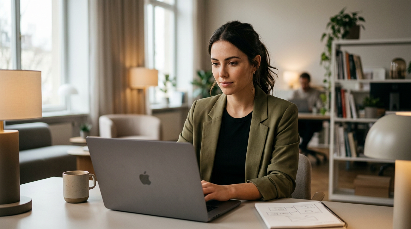 A person using a laptop to fix website code with AI assistance