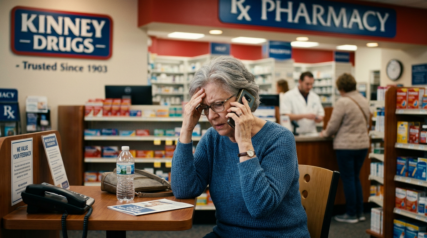 A person holding a smartphone looking frustrated while trying to navigate an automated phone menu.